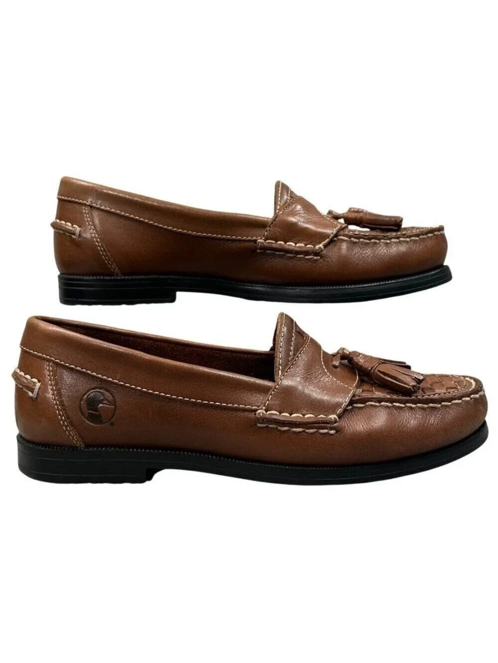 Duck Head Brand Co. Men's Brown Leather Kiltie Tassel Loafers Size 8